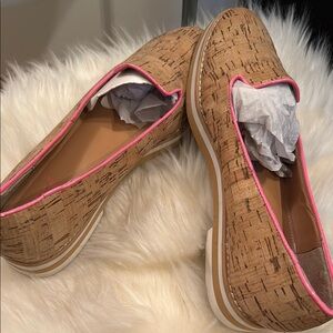 Circus by Sam Edelman Tan and Pink Flats with Cork Texture🌸💖